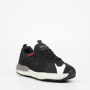 Urbanart Retro 1 Faux Nubuck / Mesh Sneaker - Black footwear UBRT