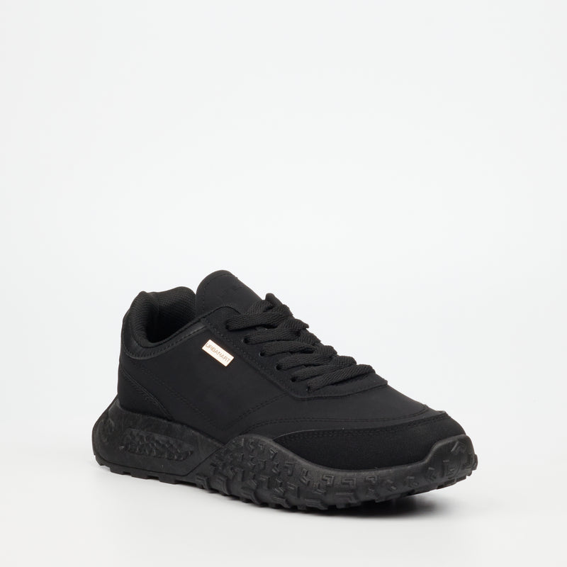 Urbanart Rickie 2 Faux Nubuck Sneaker - Black footwear UBRT