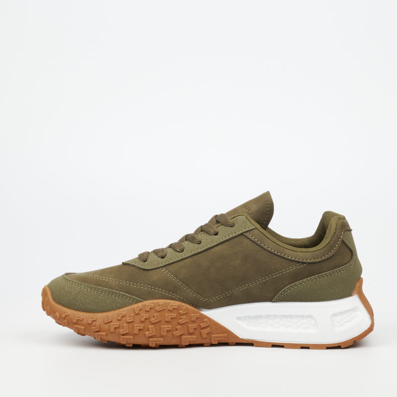 Urbanart Rickie 2 Faux Nubuck Sneaker - Olive footwear UBRT