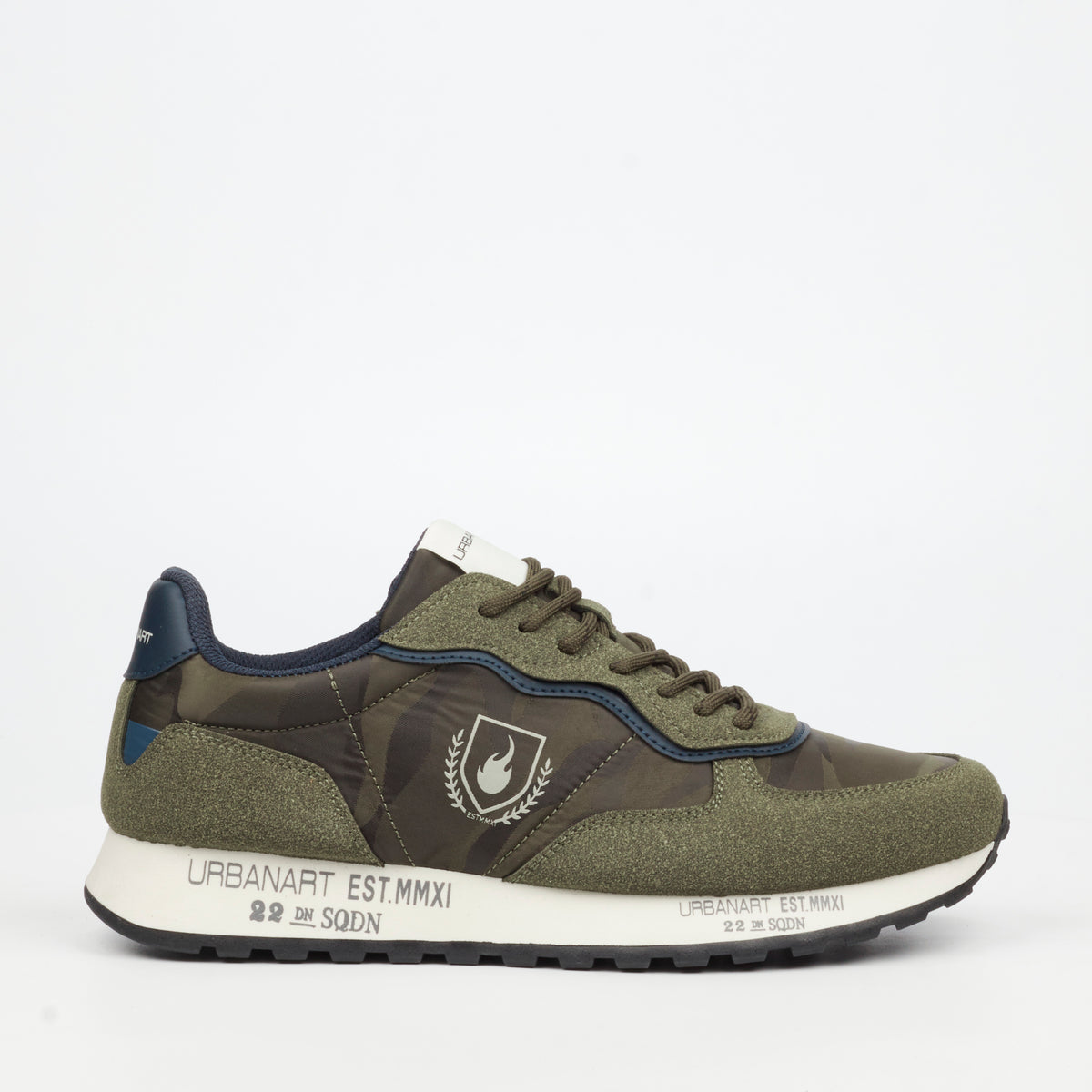 Urbanart Riot 1 Lycra / Faux Suede Sneaker - Camo