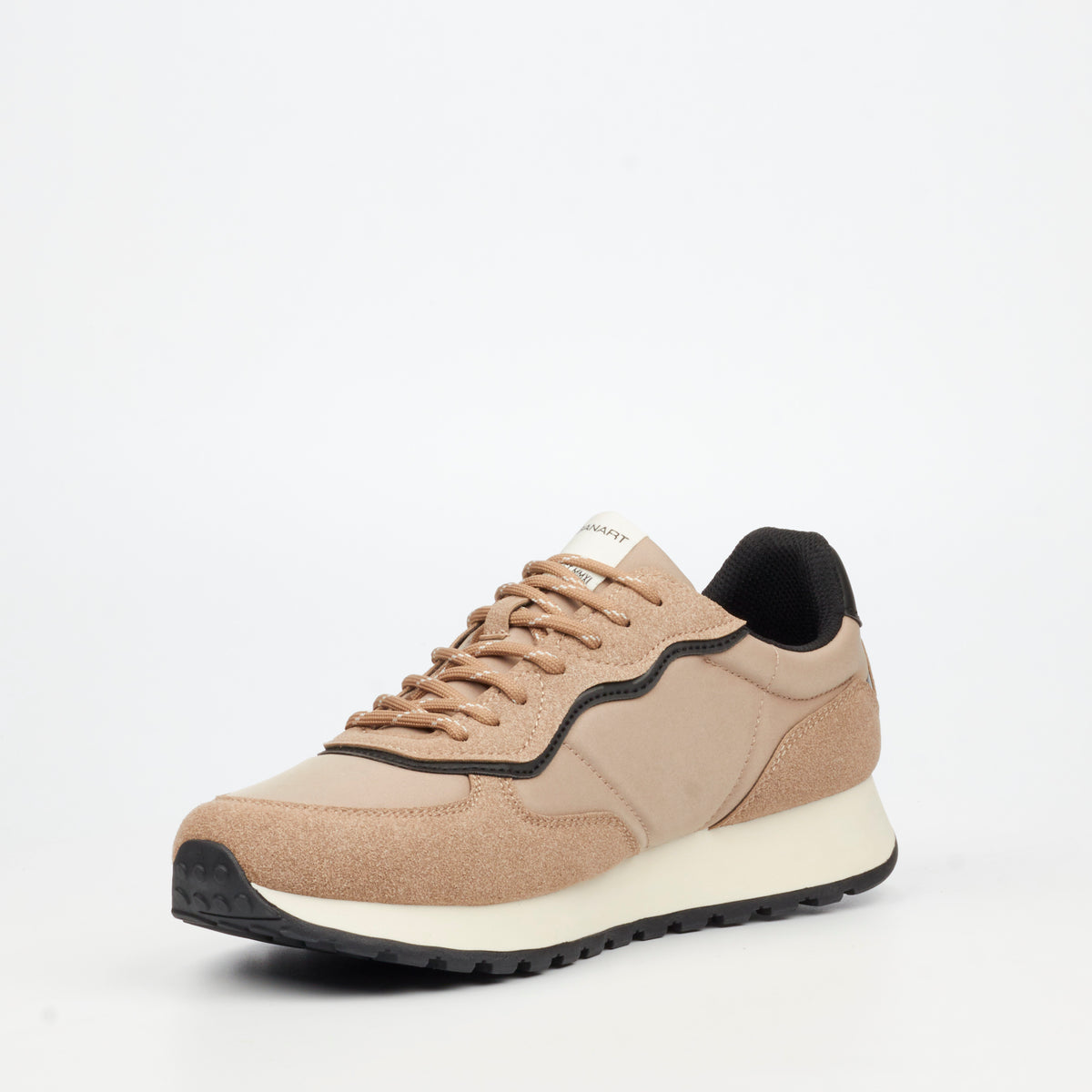 Urbanart Riot 1 Lycra / Faux Suede Sneaker - Taupe