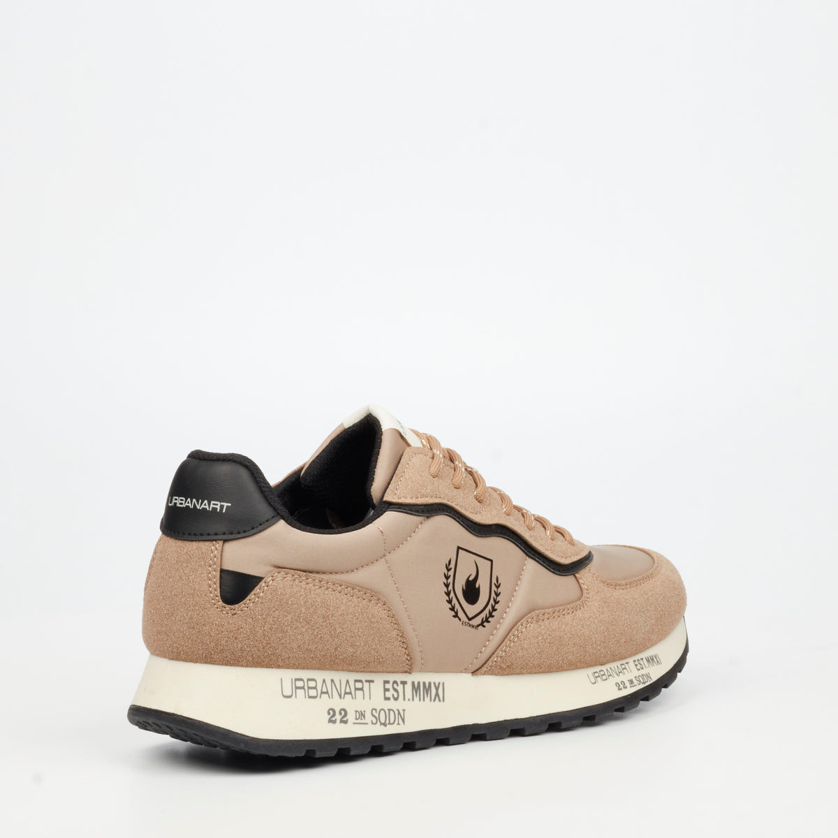 Urbanart Riot 1 Lycra / Faux Suede Sneaker - Taupe