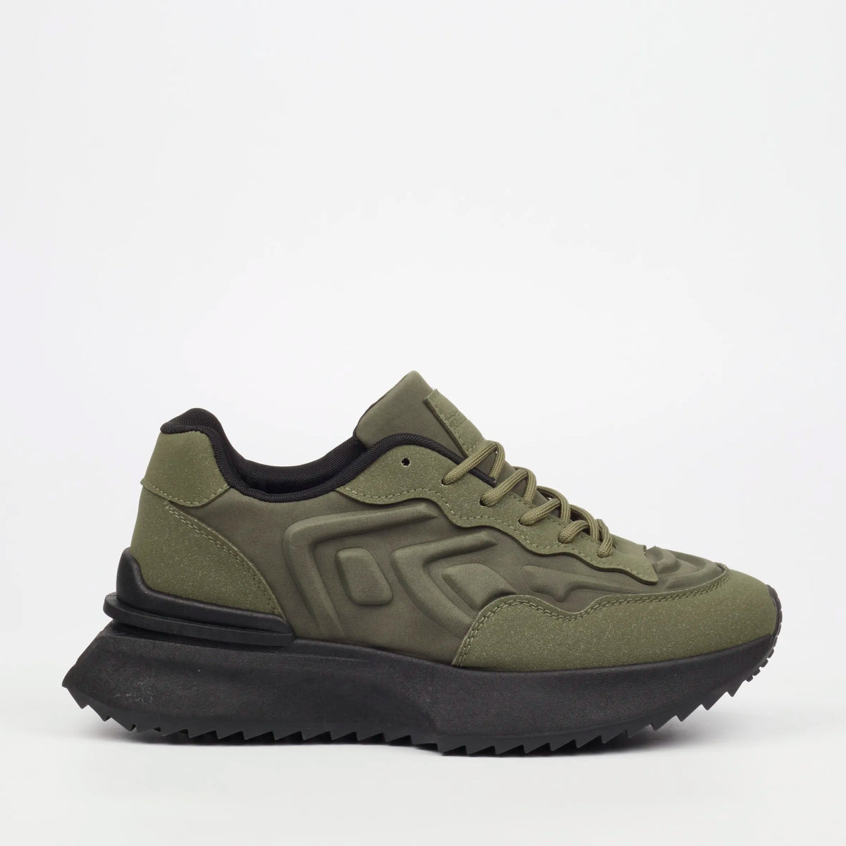 Mazerata Rocco 2 Faux Nubuck / Faux Suede Sneaker - Olive