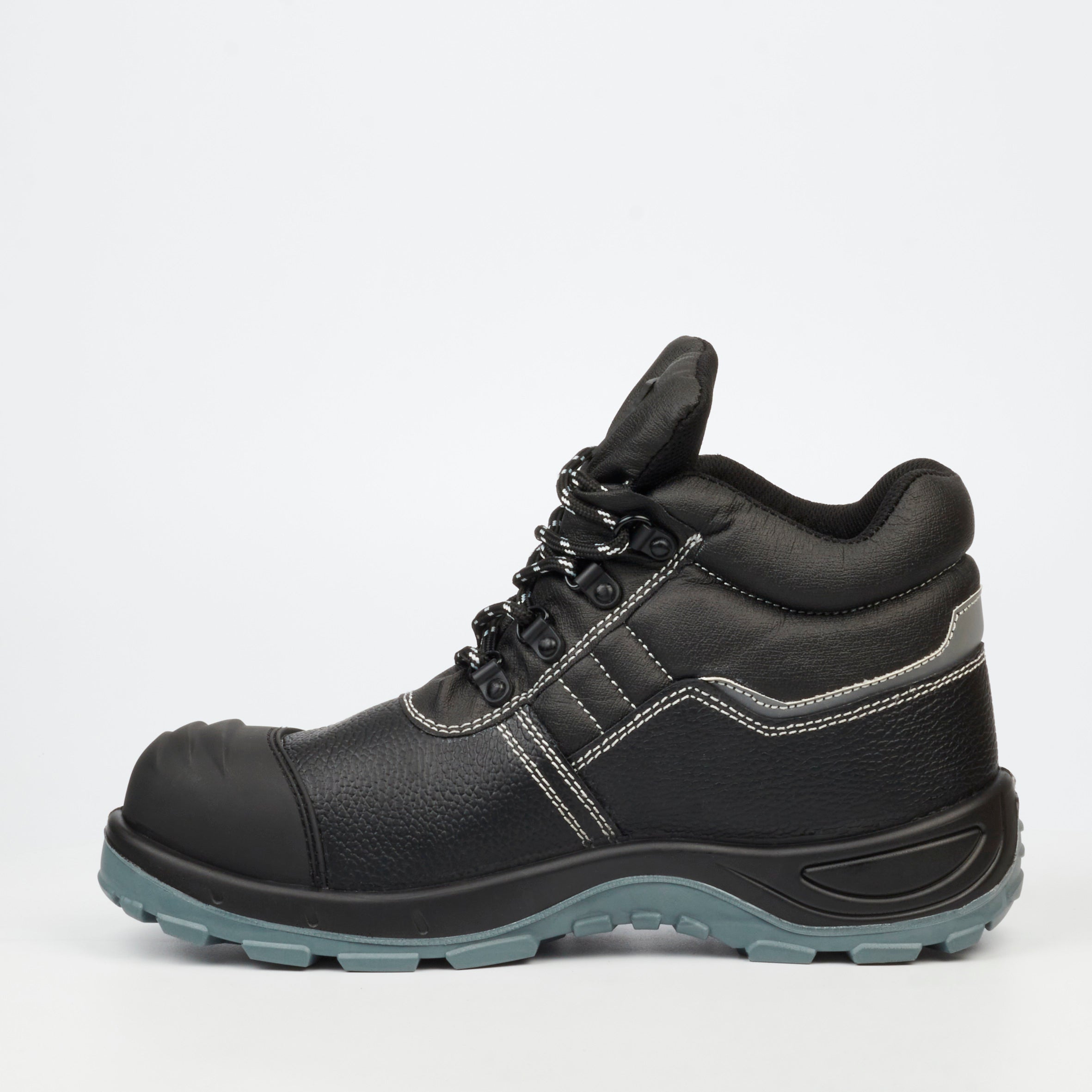 Grittgear Rodolite S1 Leather (Non-Metallic) Ankle Boot - Black