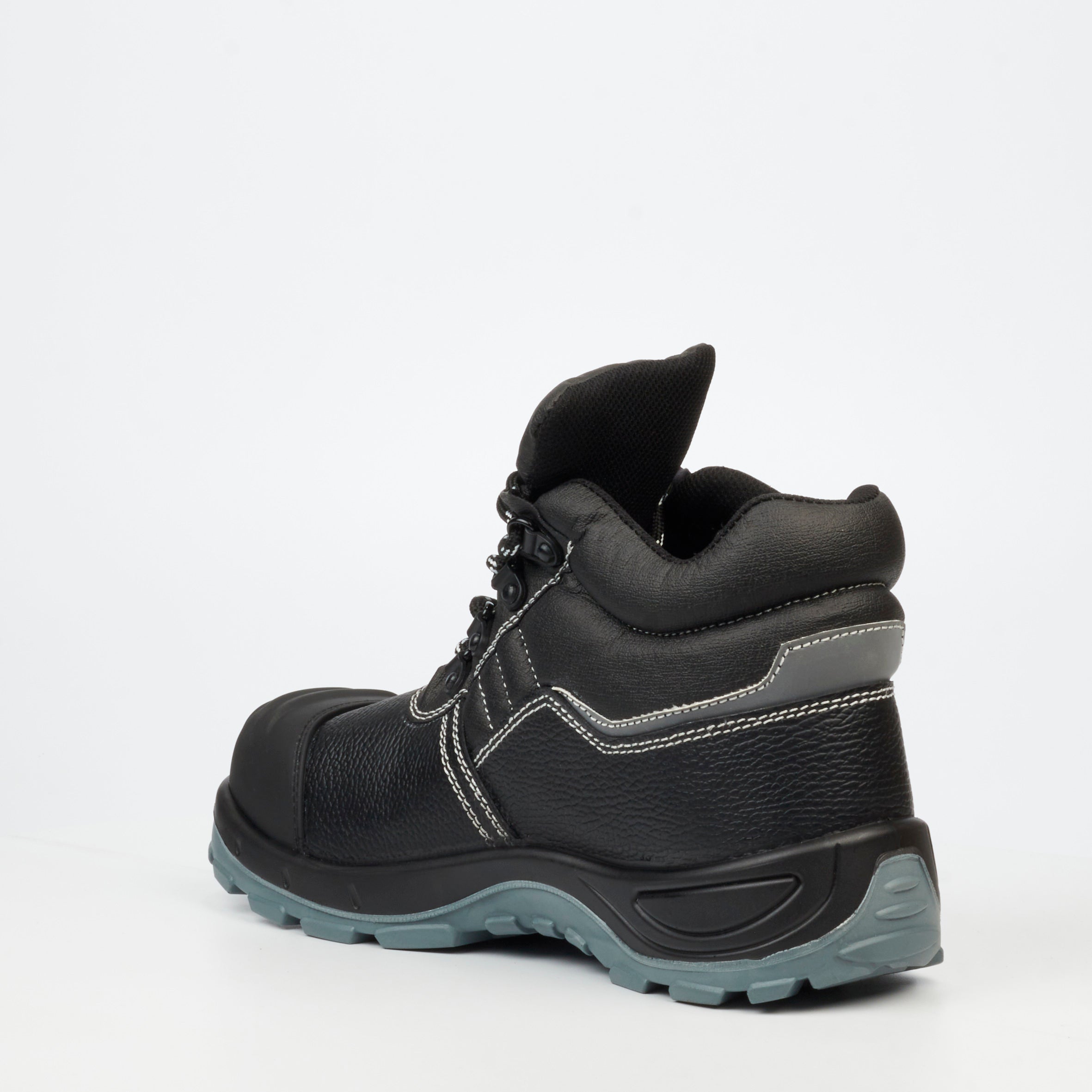 Grittgear Rodolite S1 Leather (Non-Metallic) Ankle Boot - Black