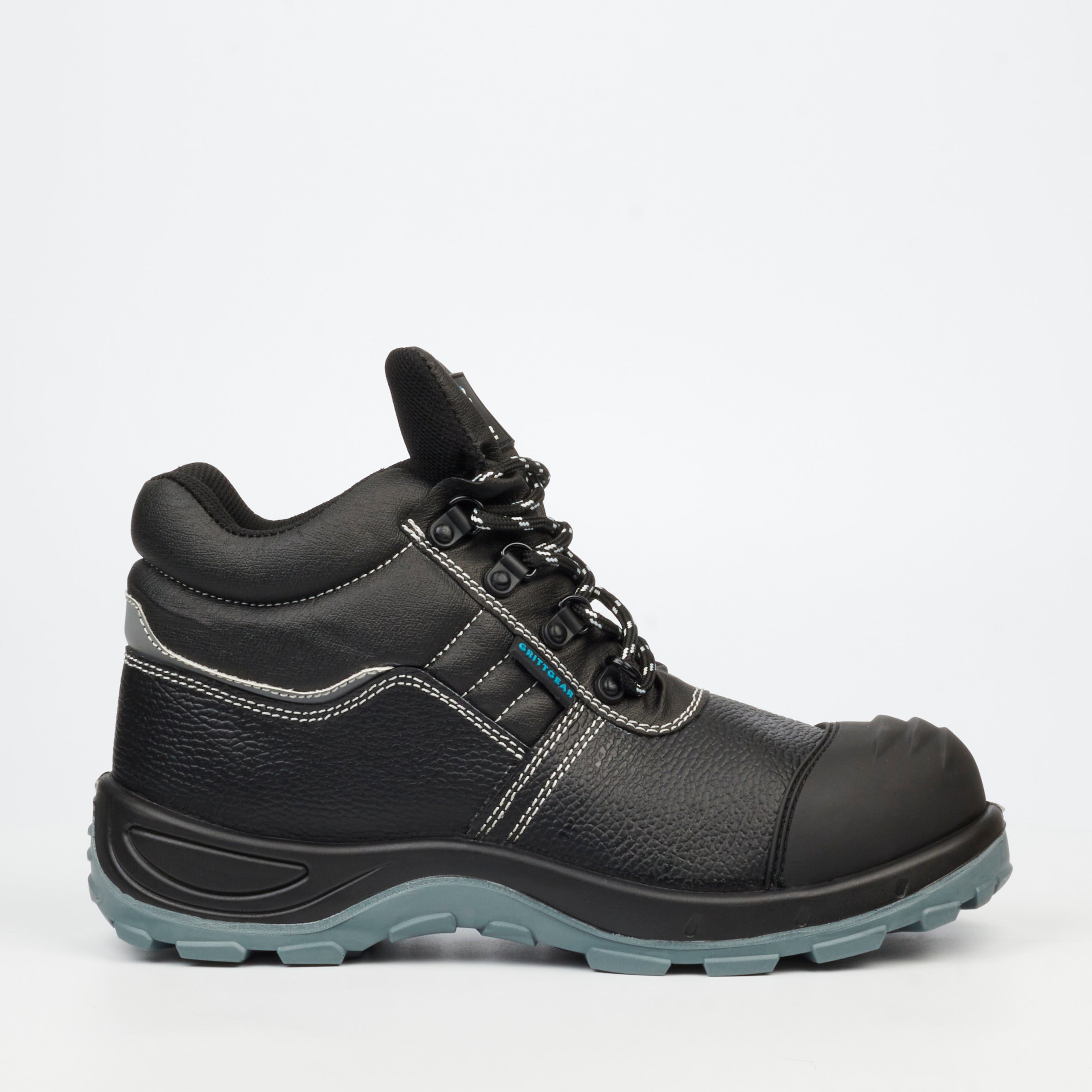 Grittgear Rodolite S1 Leather (Non-Metallic) Ankle Boot - Black
