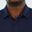 Mazerata Rome 1 Cotton Shirt - Navy apparel Mazerata