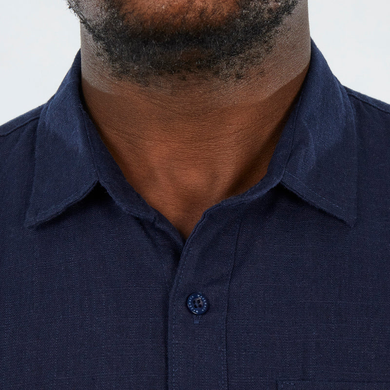 Mazerata Rome 1 Cotton Shirt - Navy apparel Mazerata