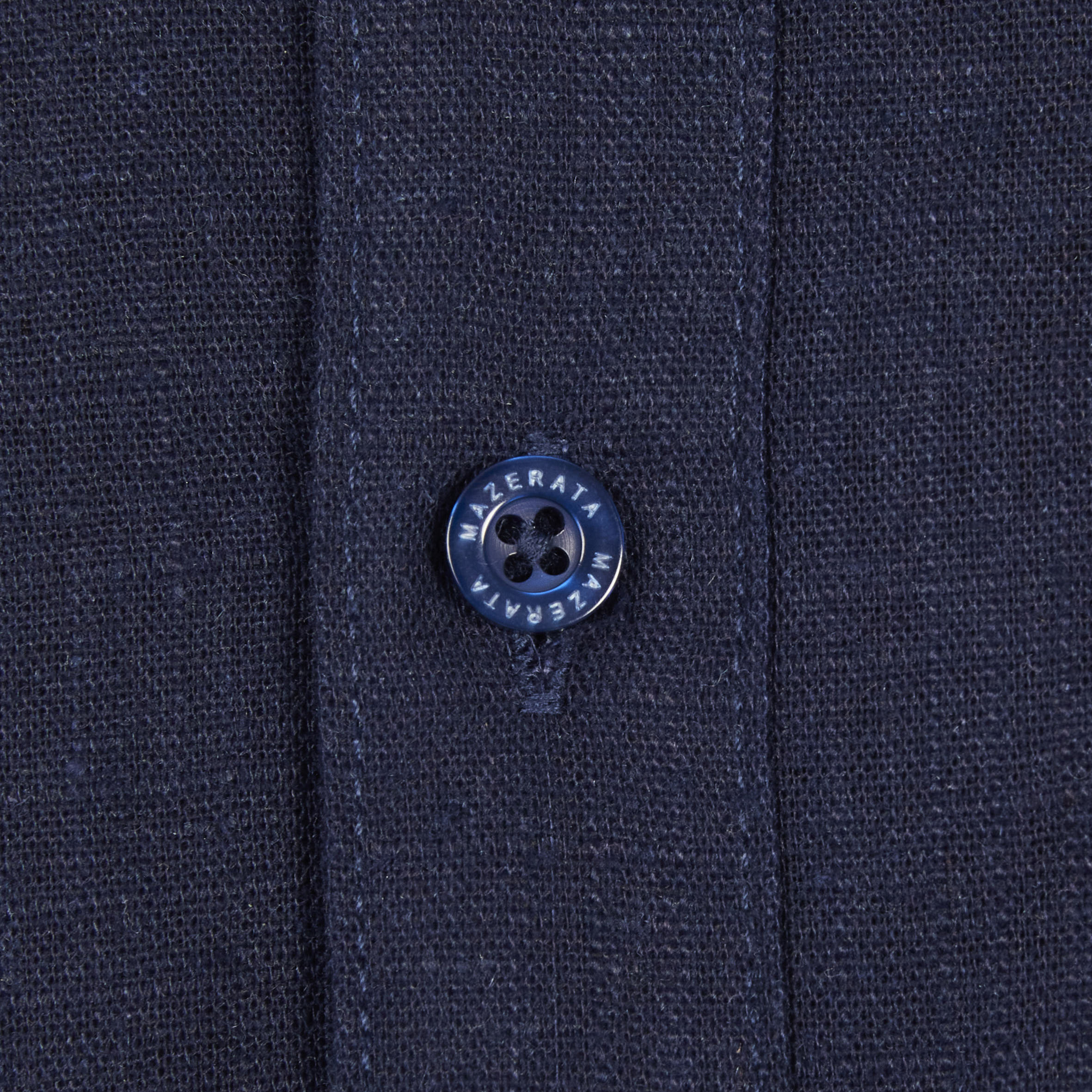 Mazerata Rome 1 Cotton Shirt - Navy apparel Mazerata