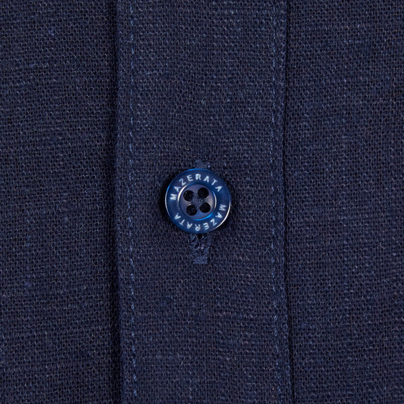 Mazerata Rome 1 Cotton Shirt - Navy apparel Mazerata