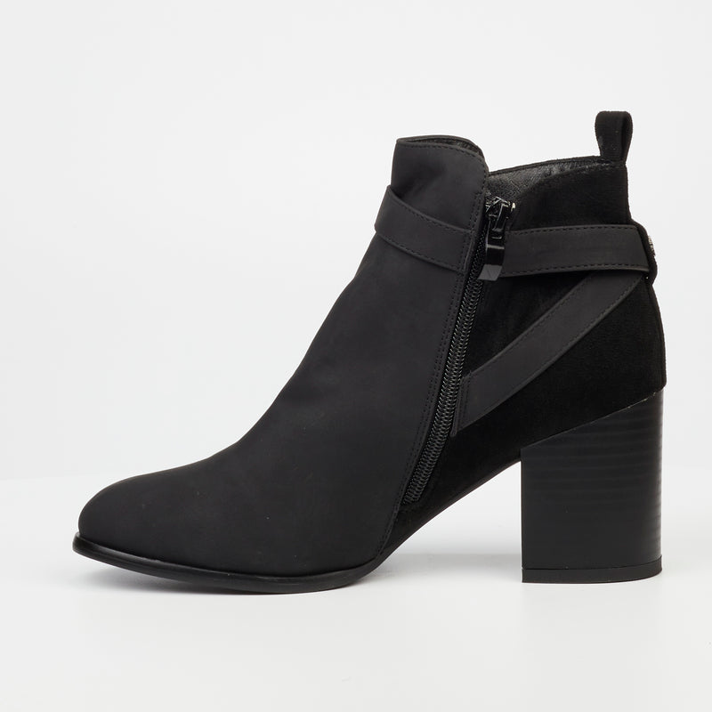 Butterfly Feet Rosalee 1 Ankle Boot - Black footwear Butterfly Feet   