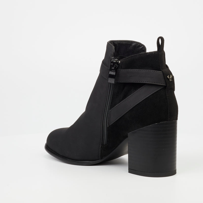 Butterfly Feet Rosalee 1 Ankle Boot - Black footwear Butterfly Feet   