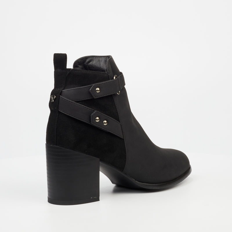 Butterfly Feet Rosalee 1 Ankle Boot - Black footwear Butterfly Feet   