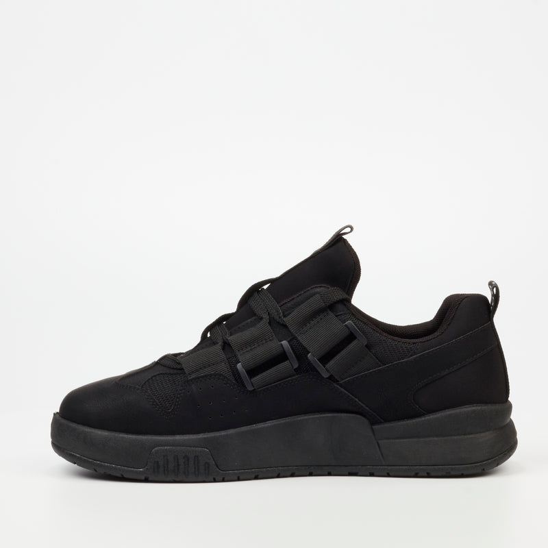 Urbanart Rover 1 Faux Nubuck / Nylon Sneaker - Black footwear UBRT