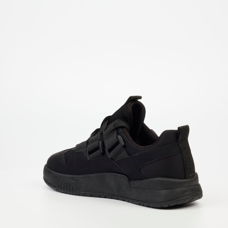 Urbanart Rover 1 Faux Nubuck / Nylon Sneaker - Black footwear UBRT