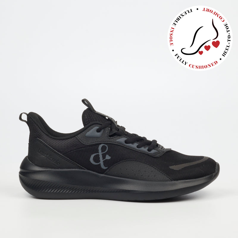 Heart & Sole Sadiya 1 Sneaker - Black footwear Heart & Sole