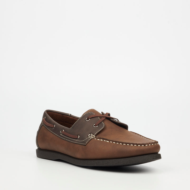 Mazerata Saffino 1 Faux Nubuck Loafer - Chocolate footwear Mazerata   