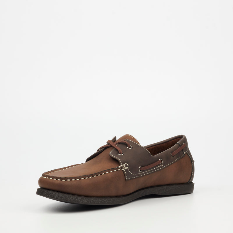 Mazerata Saffino 1 Faux Nubuck Loafer - Chocolate footwear Mazerata   