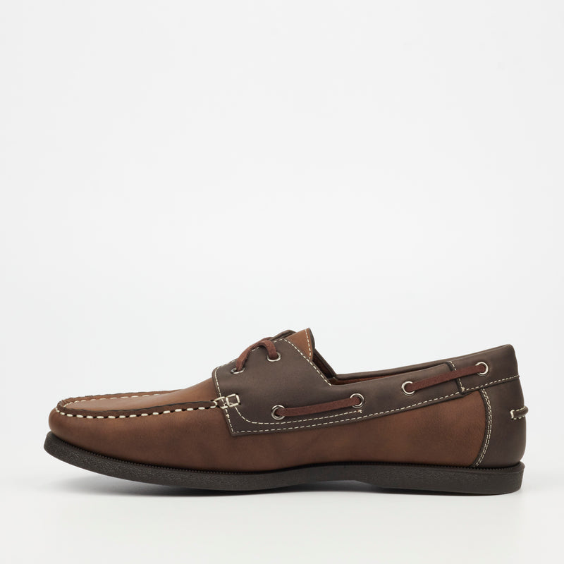 Mazerata Saffino 1 Faux Nubuck Loafer - Chocolate footwear Mazerata   