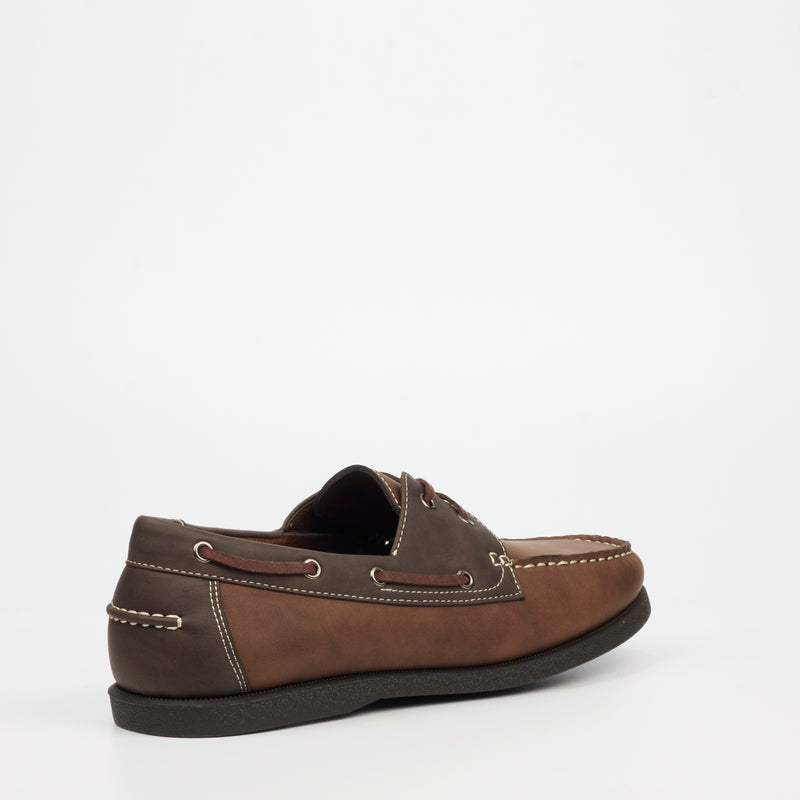 Mazerata Saffino 1 Faux Nubuck Loafer - Chocolate footwear Mazerata   