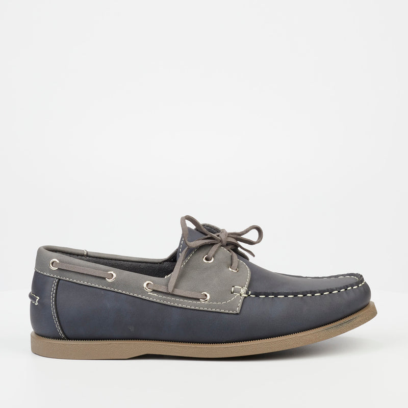 Mazerata Saffino 1 Faux Nubuck Loafer - Navy footwear Mazerata   