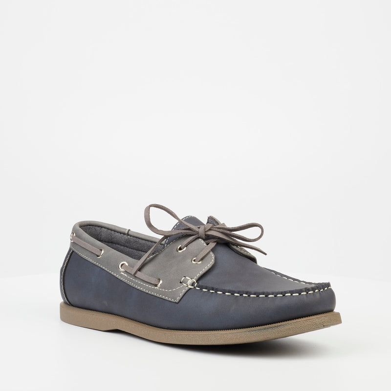 Mazerata Saffino 1 Faux Nubuck Loafer - Navy footwear Mazerata   