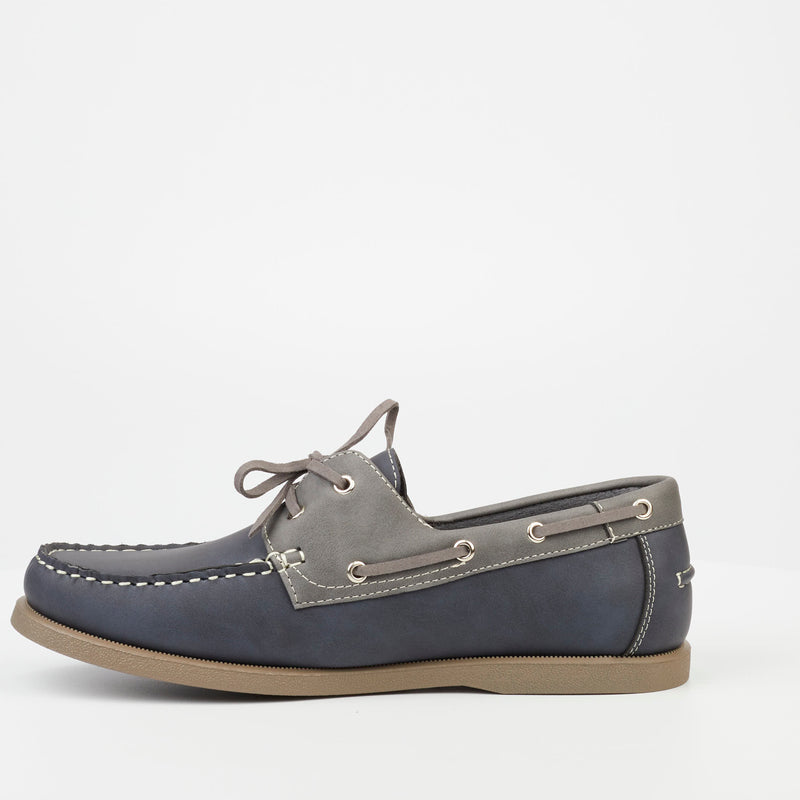 Mazerata Saffino 1 Faux Nubuck Loafer - Navy footwear Mazerata   