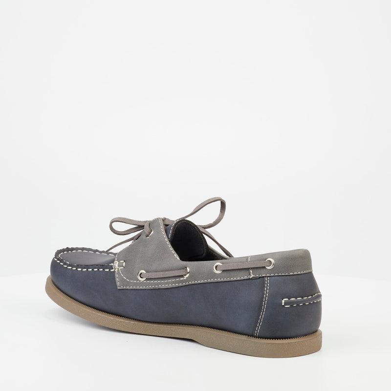 Mazerata Saffino 1 Faux Nubuck Loafer - Navy footwear Mazerata   