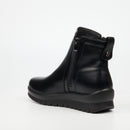 Butterfly Feet Saxon 1 Faux Leather Ankle Boots – Black