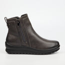 Butterfly Classics Saxon 1 Faux Leather Ankle Boots – Grey