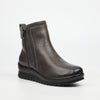 Butterfly Classics Saxon 1 Faux Leather Ankle Boots - Grey footwear Butterfly Classics