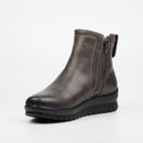 Butterfly Classics Saxon 1 Faux Leather Ankle Boots – Grey