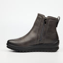 Butterfly Classics Saxon 1 Faux Leather Ankle Boots – Grey