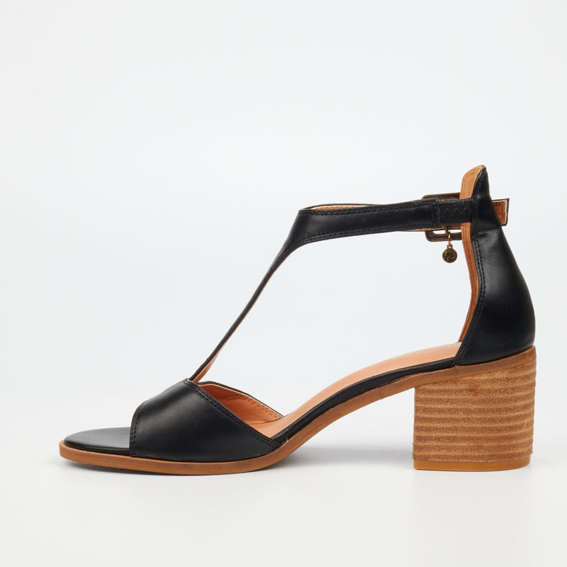 Miss Black Seranno 4 Low Block Heel - Black footwear Miss Black   