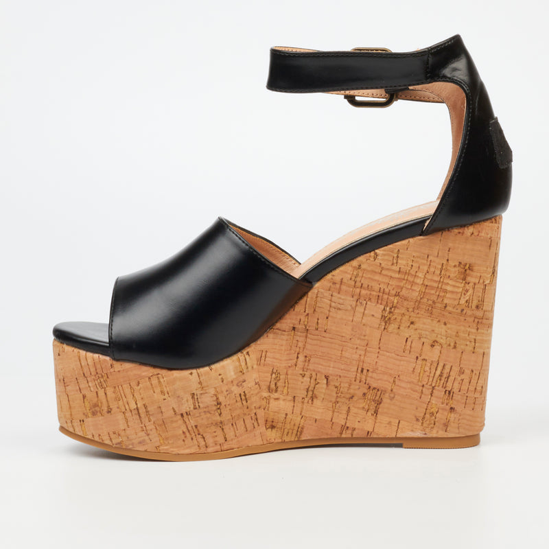 Miss Black Seville 2 Wedge - Black footwear Miss Black   