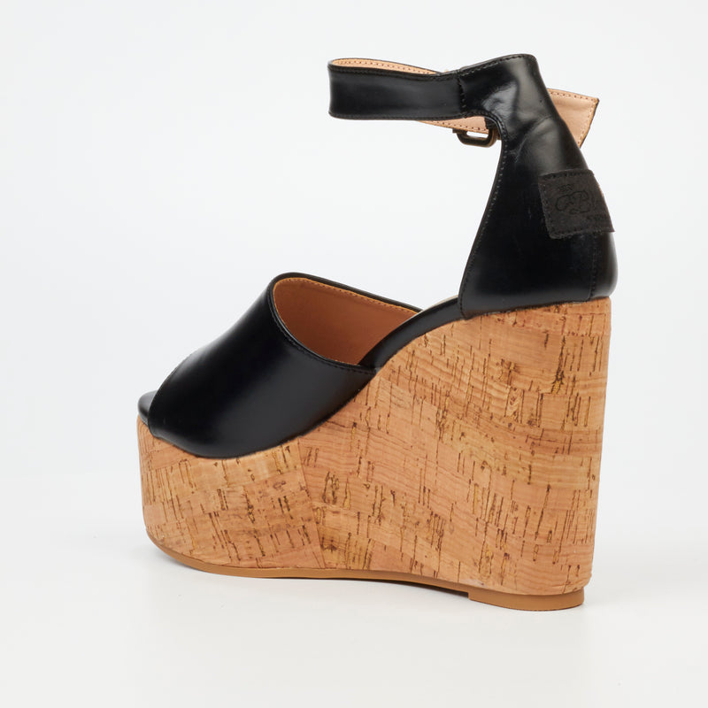 Miss Black Seville 2 Wedge - Black footwear Miss Black   