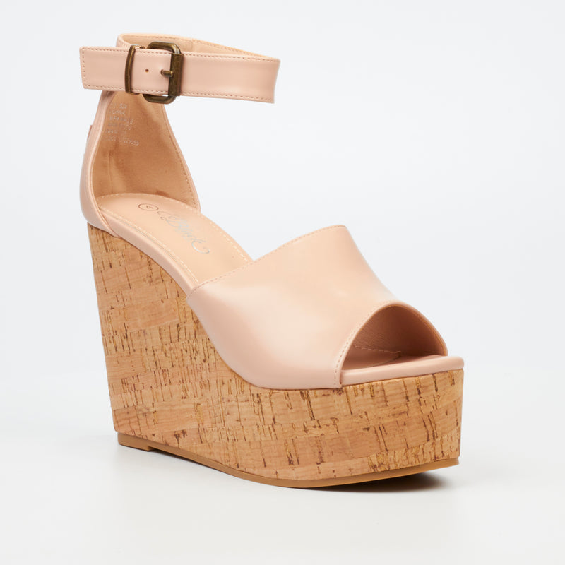 Miss Black Seville 2 Wedge - Nude footwear Miss Black   