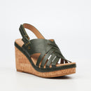 Butterfly Feet Shaela 1 Wedge - Olive footwear Butterfly Feet