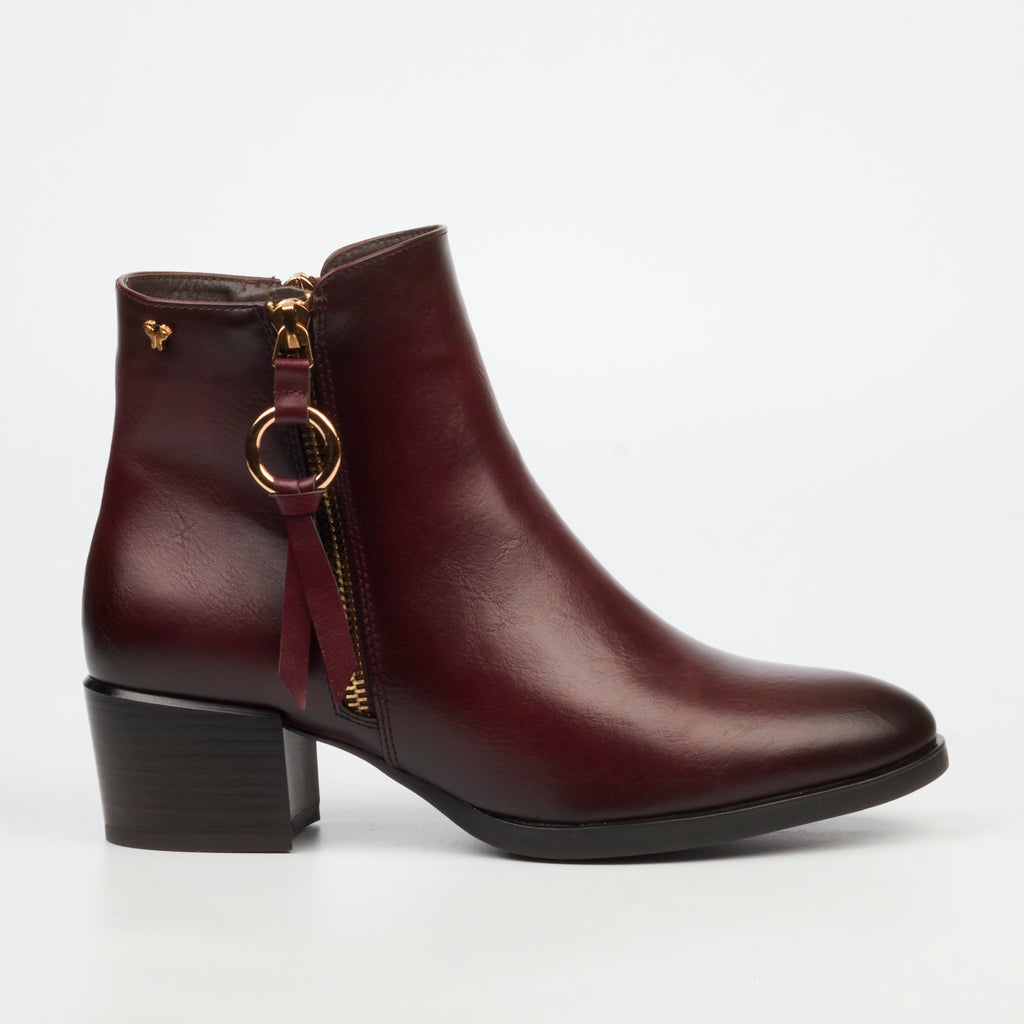 Butterfly Feet Shanae 1 Ankle Boot - Burgundy footwear Butterfly Feet