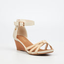 Butterfly Feet Shani 11 Wedge - Bone footwear Butterfly Feet