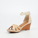 Butterfly Feet Shani 11 Wedge - Bone footwear Butterfly Feet