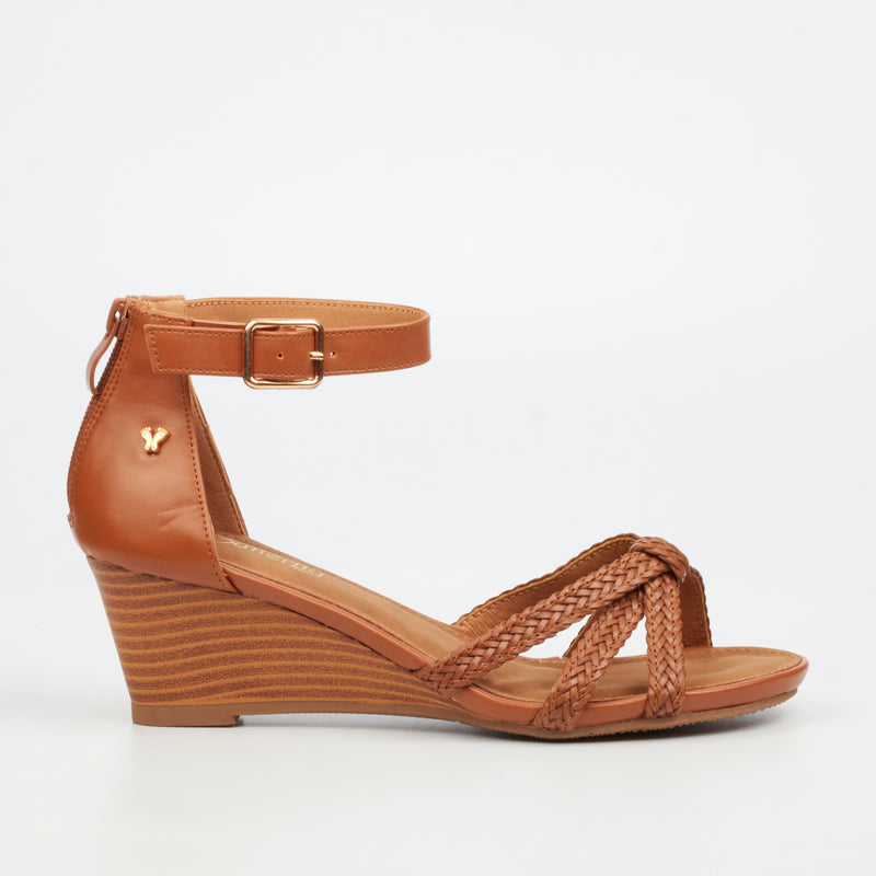 Butterfly Feet Shani 11 Wedge - Tan footwear Butterfly Feet