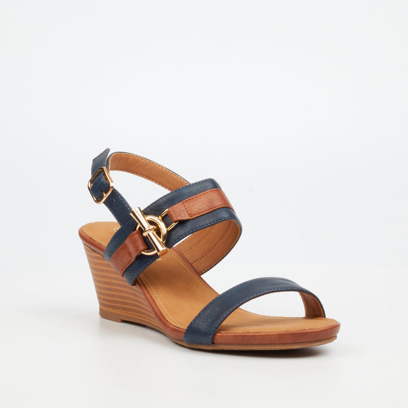 Butterfly Feet Shani 12 Wedge - Navy footwear Butterfly Feet