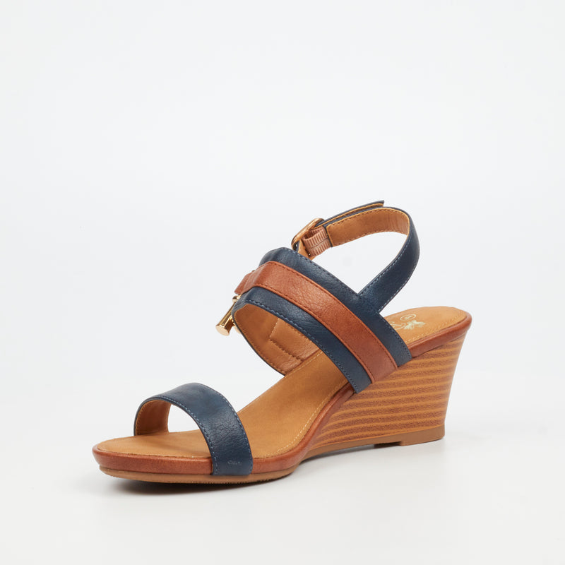 Butterfly Feet Shani 12 Wedge - Navy footwear Butterfly Feet