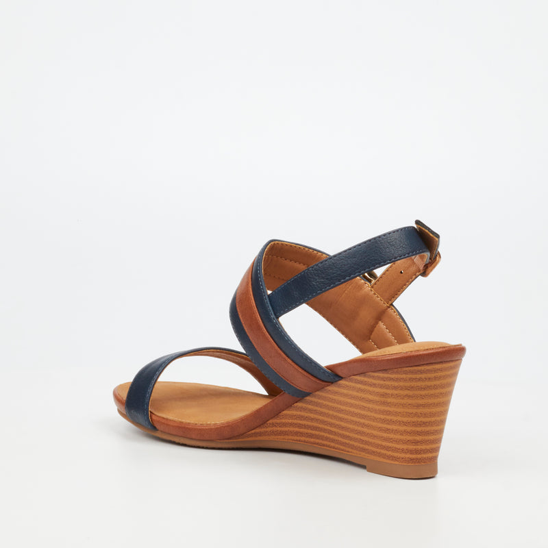 Butterfly Feet Shani 12 Wedge - Navy footwear Butterfly Feet