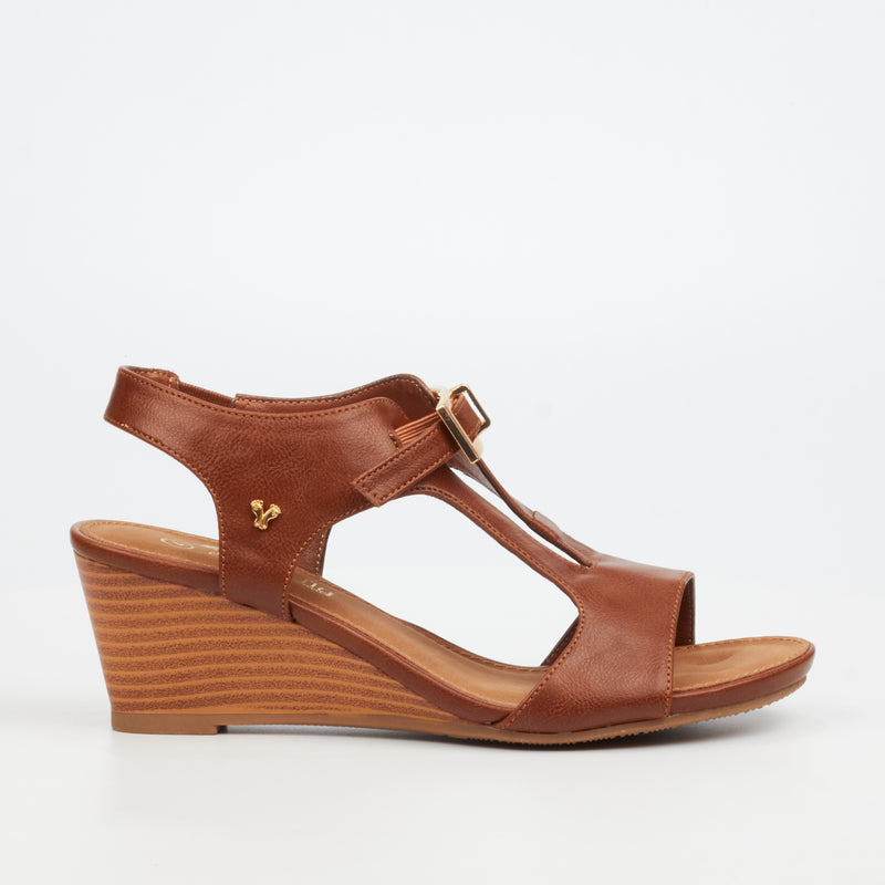 Butterfly Feet Shani 13 Wedge - Tan footwear Butterfly Feet