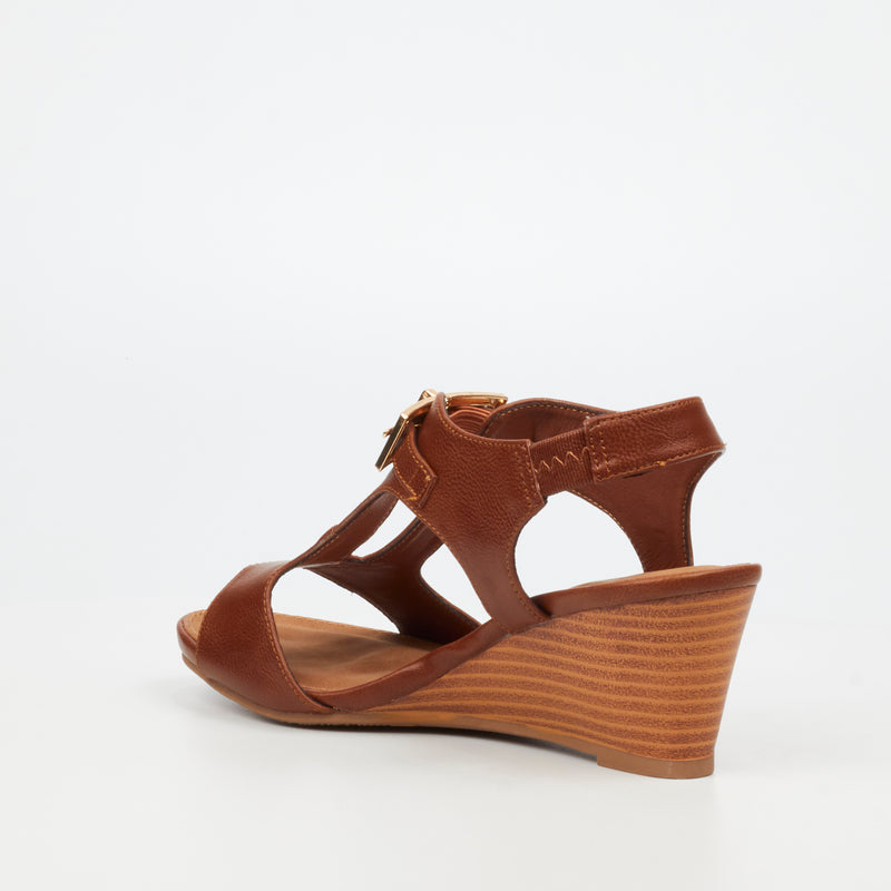 Butterfly Feet Shani 13 Wedge - Tan footwear Butterfly Feet
