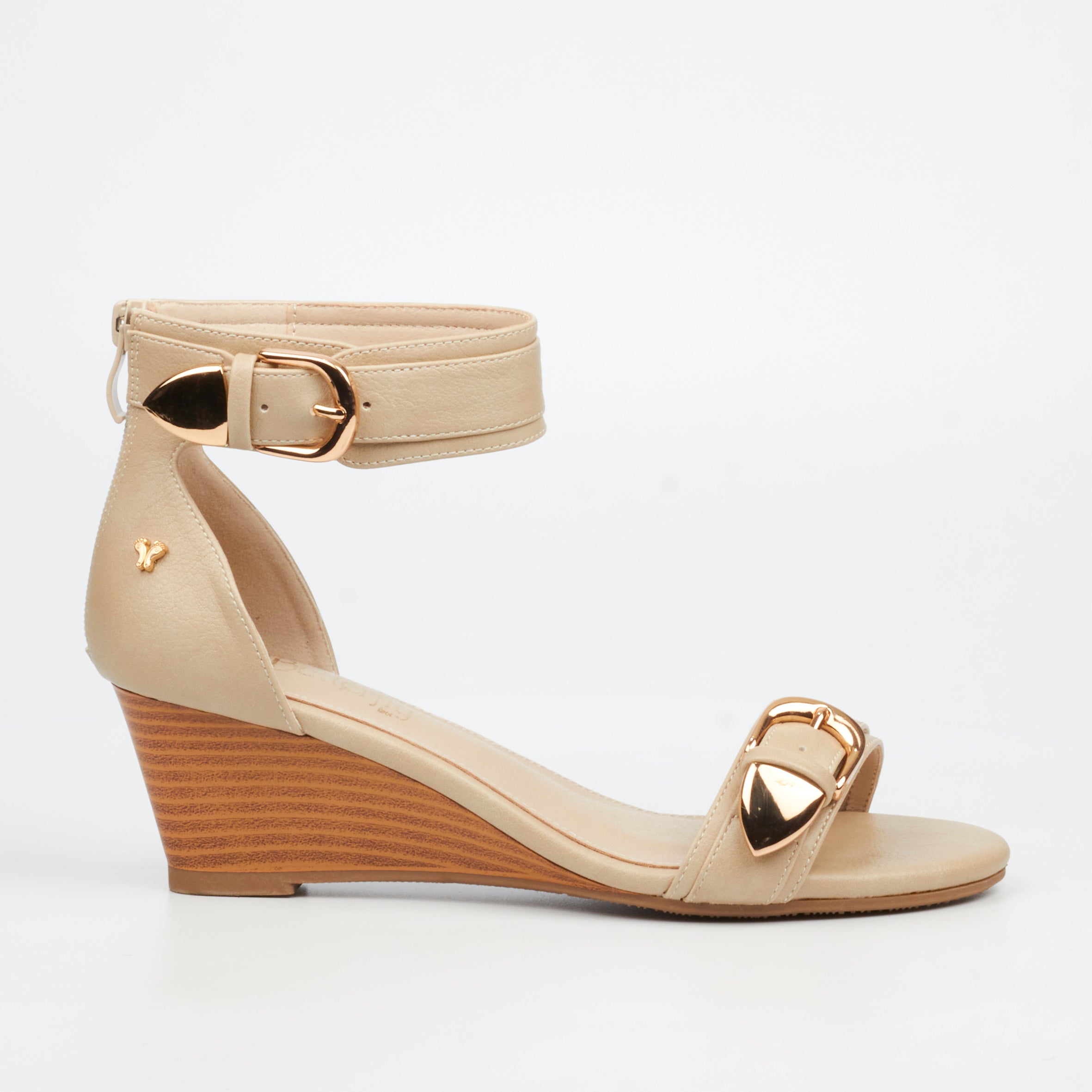 Butterfly Feet Shani 16 Wedge - Beige footwear Butterfly Feet