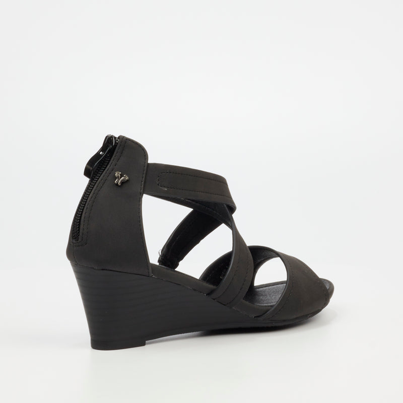 Butterfly Feet Shani 6 Wedge - Black footwear Butterfly Feet   