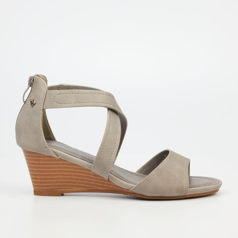 Butterfly Feet Shani 6 Wedge - Grey footwear Butterfly Feet   